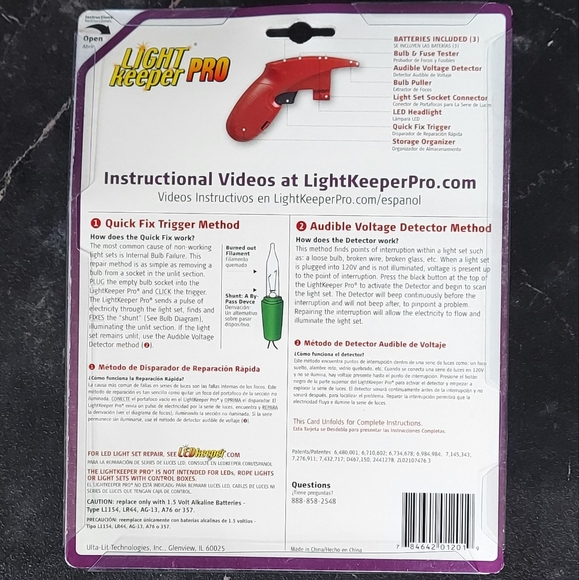 New in Retail Package - LightKeeper Pro Incandescent Light Bulb Tester - Picture 4 of 4